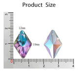 24PCS 19mm Rhombus Beads Crystal Pendant Glass Austria Charms Rhinestones Beads