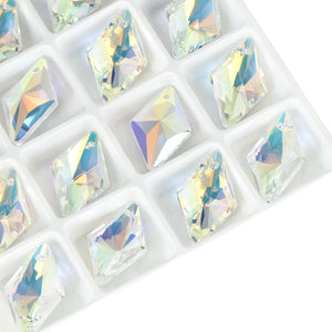 24PCS 19mm Rhombus Beads Crystal Pendant Glass Austria Charms Rhinestones Beads
