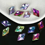 24PCS 19mm Rhombus Beads Crystal Pendant Glass Austria Charms Rhinestones Beads