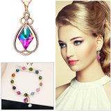 24PCS 19mm Rhombus Beads Crystal Pendant Glass Austria Charms Rhinestones Beads