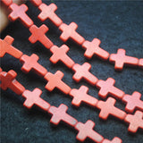 24PCS Turqouise Stone Loose DIY Beads Cross Shape 12X16MM