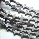 24PCS Turqouise Stone Loose DIY Beads Cross Shape 12X16MM