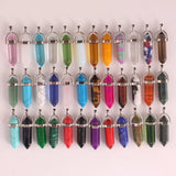24PCS Chakra Pendant Crystal Necklace for Jewelry Making
