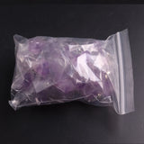 24PCS Women Amethysts Beads Pendant Natural Stone Purple Crystal Quartz Necklace