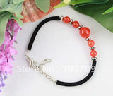 24PCS Red Glass Velvet Kids Bracelet #21583