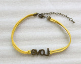 24PCS Bronze Love Link Velvet Bracelets