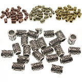 24PCS Viking Rune Beads Tube Spacer Beads Accessories DIY Necklace Making