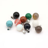 24PCS Adzuki Bean Natural Stone Pendant 14x14mm for Jewelry Making