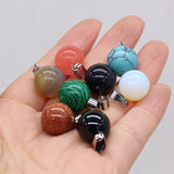 24PCS Adzuki Bean Natural Stone Pendant 14x14mm for Jewelry Making