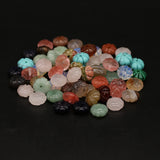 24PCS Natural Stone Unakite Opal Sodalite Flower Pendant Jewelry Making