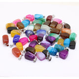 24PCS Natural GemStone Heart Pendant For Jewelry Making
