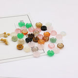24PCS Natural Stone Flower Pendant for Jewelry Making Necklace Accessories