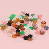 24PCS Natural Stone Flower Pendant for Jewelry Making Necklace Accessories