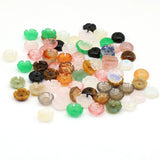 24PCS Natural Stone Flower Pendant for Jewelry Making Necklace Accessories
