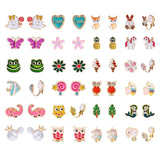 24 Pairs Girls Clip On Earrings Flower Dress Up Earrings