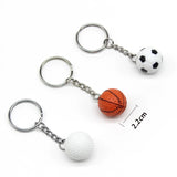 24Pcs 3D Sports Keyring Football Basketball Key Chains for Men Soccer Fans
