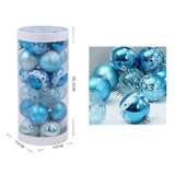 24Pcs Christmas Tree Hanging Ball Decor - Xmas Party Supplies