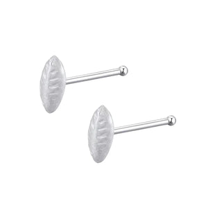 24Pcs 925 Sterling Silver Gold leaf Nose Rings Studs for Women Men