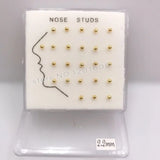 24Pcs/Box 925 Sterling Silver 2.2mm Ball Nose Pin Nose Piercing Jewelry