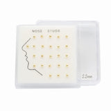 24Pcs/Box 925 Sterling Silver 2.2mm Ball Nose Pin Nose Piercing Jewelry