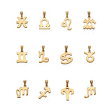 24Pcs Stainless Steel Zodiac Charms for Jewelry Making