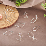 24Pcs Brass Spiral Ice Pick Pinch Bails for Earrings Jewelry Making