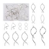 24Pcs Brass Spiral Ice Pick Pinch Bails for Earrings Jewelry Making