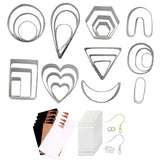 24Pcs Clay Cutter Stainless Steel DIY Ceramic Craft Cutting Mold H8WF