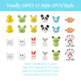 24Pcs Animal Bumpy Lampwork Beads Strands for DIY Jewelry