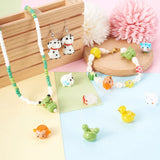 24Pcs Animal Bumpy Lampwork Beads Strands for DIY Jewelry