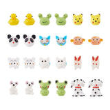 24Pcs Animal Bumpy Lampwork Beads Strands for DIY Jewelry
