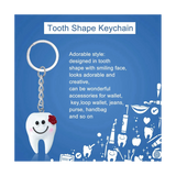 24Pcs Dental Teeth Model Tooth Key Chain Girls Gift Pendant Key Chain
