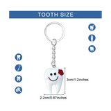 24Pcs Dental Teeth Model Tooth Key Chain Girls Gift Pendant Key Chain