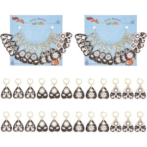 24Pcs Enamel Crochet Stitch Markers, Divination Theme, Removable Leverback Clasp
