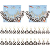 24Pcs Enamel Crochet Stitch Markers, Divination Theme, Removable Leverback Clasp
