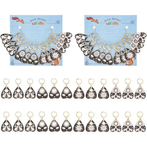 24Pcs Enamel Crochet Stitch Markers, Divination Theme, Removable Leverback Clasp