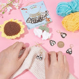 24Pcs Enamel Crochet Stitch Markers, Divination Theme, Removable Leverback Clasp