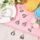 24Pcs Enamel Crochet Stitch Markers, Divination Theme, Removable Leverback Clasp
