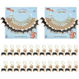 24Pcs Corgi Dog Charms Stitch Markers Enamel Crochet Marker Removable Locking