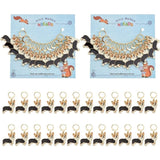 24Pcs Corgi Dog Charms Stitch Markers Enamel Crochet Marker Removable Locking