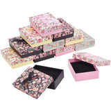 24Pcs Flower Pattern Jewelry Box Container Display with Sponge