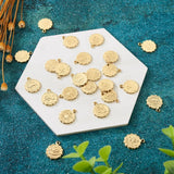 24Pcs Brass Flower Constellation Charms for Jewelry Making