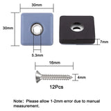 24Pcs Furniture Sliders 30mm Chair Leg Protectors with Screws