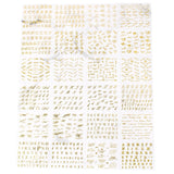 24Pcs Foil Metallic English Letters Sticker Kit Copper Resin Decor