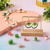 24Pcs Mushroom Shape Plastic Pendant Charms for DIY Jewelry Making