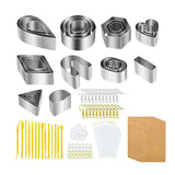 24Pcs Polymer Clay Cutters with Earring Cards Jewelry Making Kit
