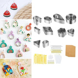 24Pcs Polymer Clay Cutters with Earring Cards Jewelry Making Kit