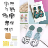 24Pcs Polymer Clay Cutters with Earring Cards Jewelry Making Kit