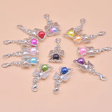 24Pcs/Lot Angel Fairy Charms Pearl Guardian Wings Pendant Bulk