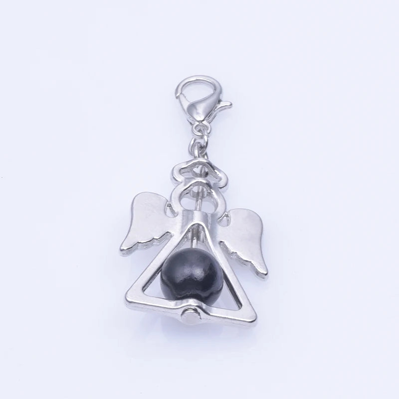 24Pcs/Lot Angel Fairy Charms Pearl Guardian Wings Pendant Bulk